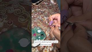 flower with dotting tool 💅#nailart#newdesign#dottingtool#youtubeshorts #inspiration #creativity