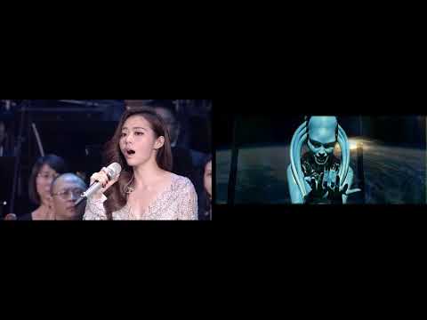 Jane Zhang vs robot from the Fifth Element