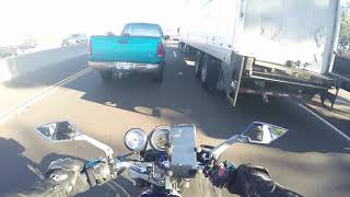 Angry Driver| Guy in truck block biker from lane splitting on 78 Freeway E| Vista-CA