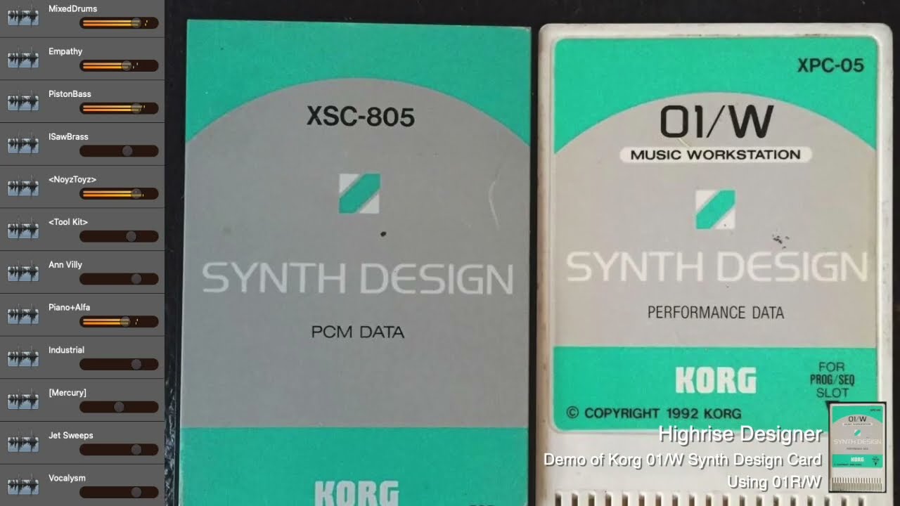 XSC-5S SYNTH DESIGN (KORG 01/W用カード) Highrise Designer