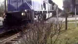 Conrail Loco Leads Coal Drag