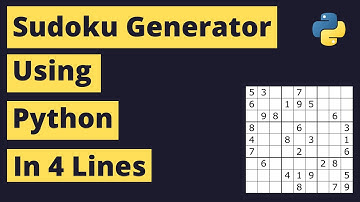 Sudoku Generator Using Python | 4 Lines of Code | dokusan