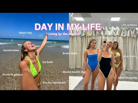 DAILY ROUTINE IN SOUTH FLORIDA (beach day, sunset dips, & my self care routine)