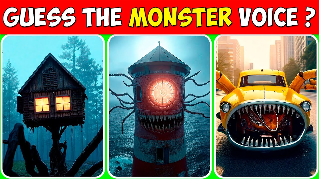 GUESS THE MONSTER VOICE 👹 |  LIGHTHOUSE EYE 👁️🏮 & Spider House Head 🕷️ & CAR EATER 🚗 | 