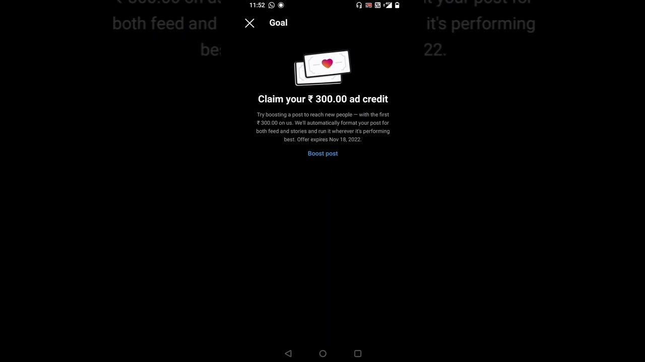 Claim Your 300 ad Credit Instagram || Use 300 ad Credit Instagram 