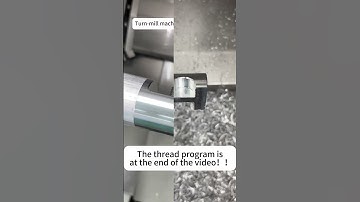 Milling side thread on turning and milling machine #cnc #cnclathe #machine #cncmill