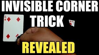 invisible corner card trick revealed [ AMAZING INVISIBLE CONER CARD TRICK BY MAGICIAN 4U]