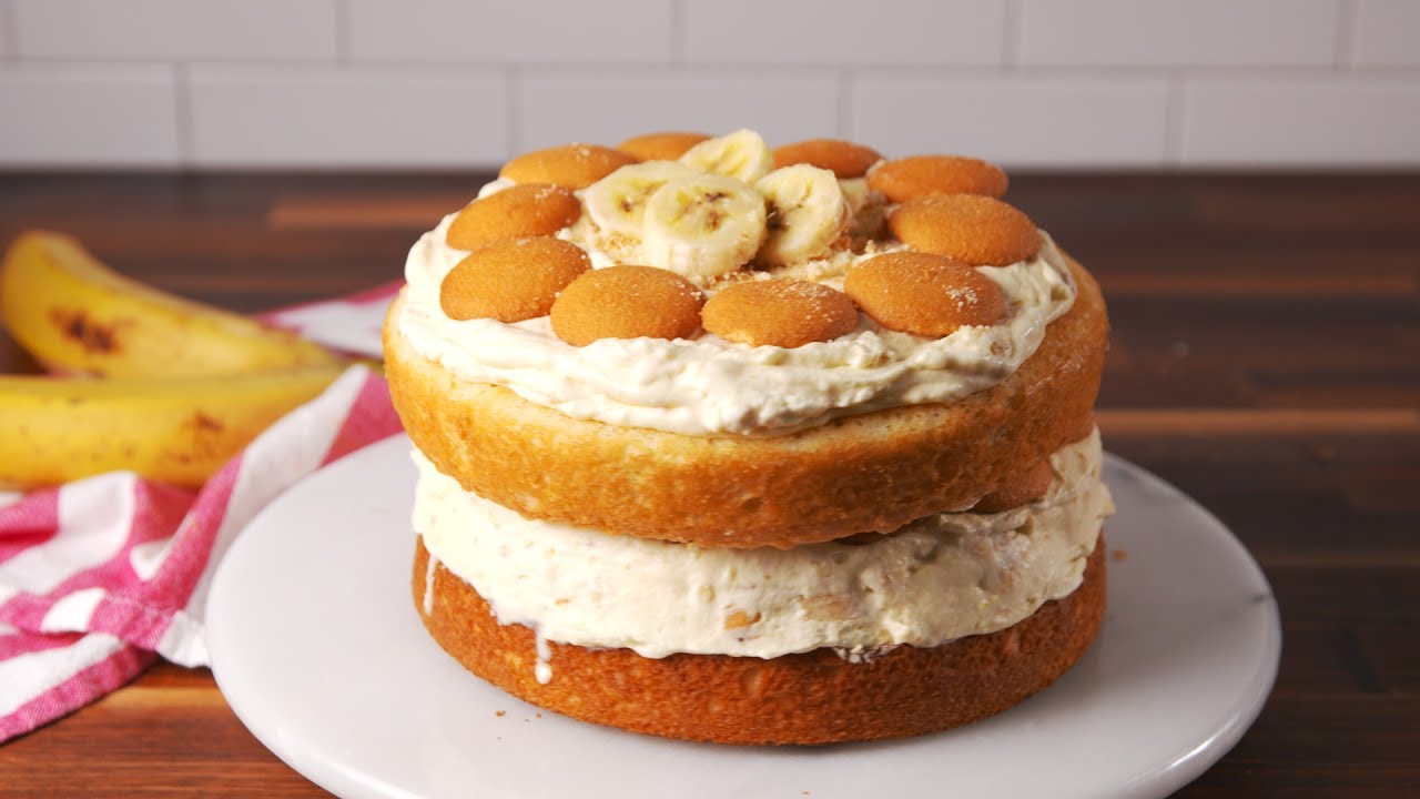 Banana Pudding Ice Cream Cake Delish YouTube