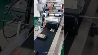 Automatic case top flat surface labeling machine labeling video