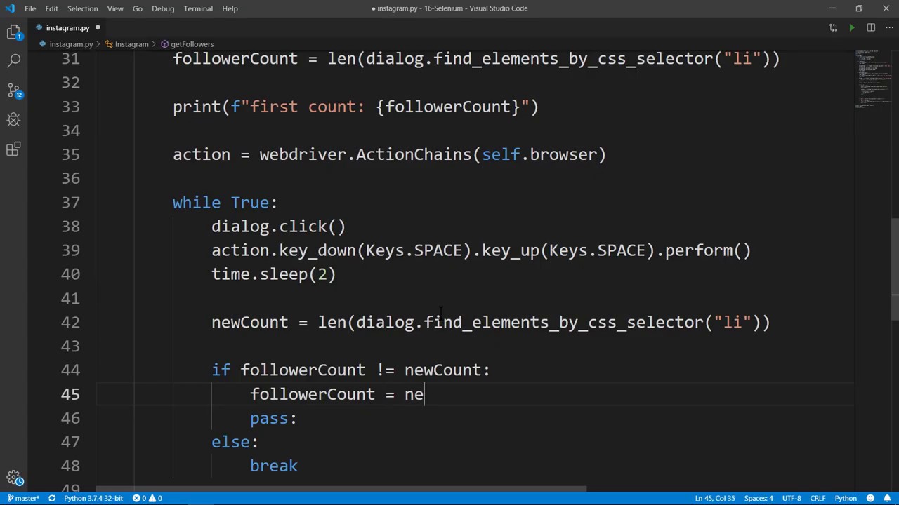 Python - Scrolling ve Space Tuşu - YouTube