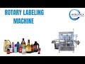 Rotary labeling machine for tonic wine water bottle with orientation