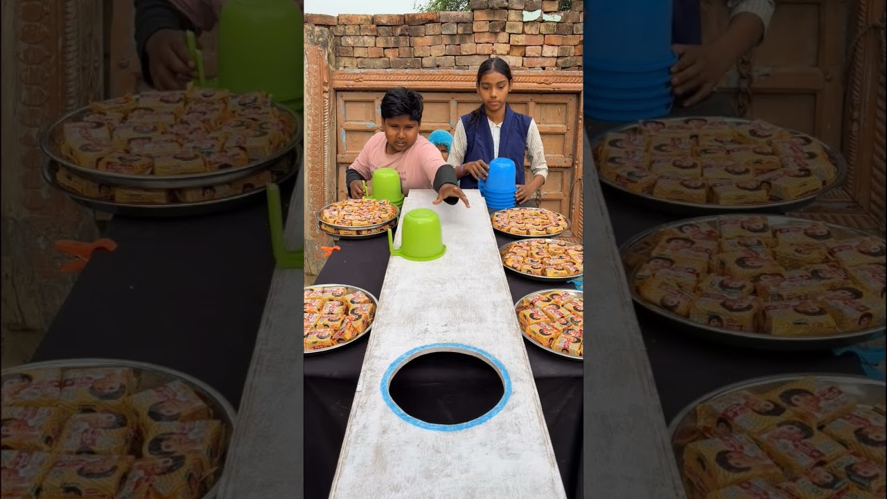 slide the jug Vs Parle G game Challenge sistar vs brother 