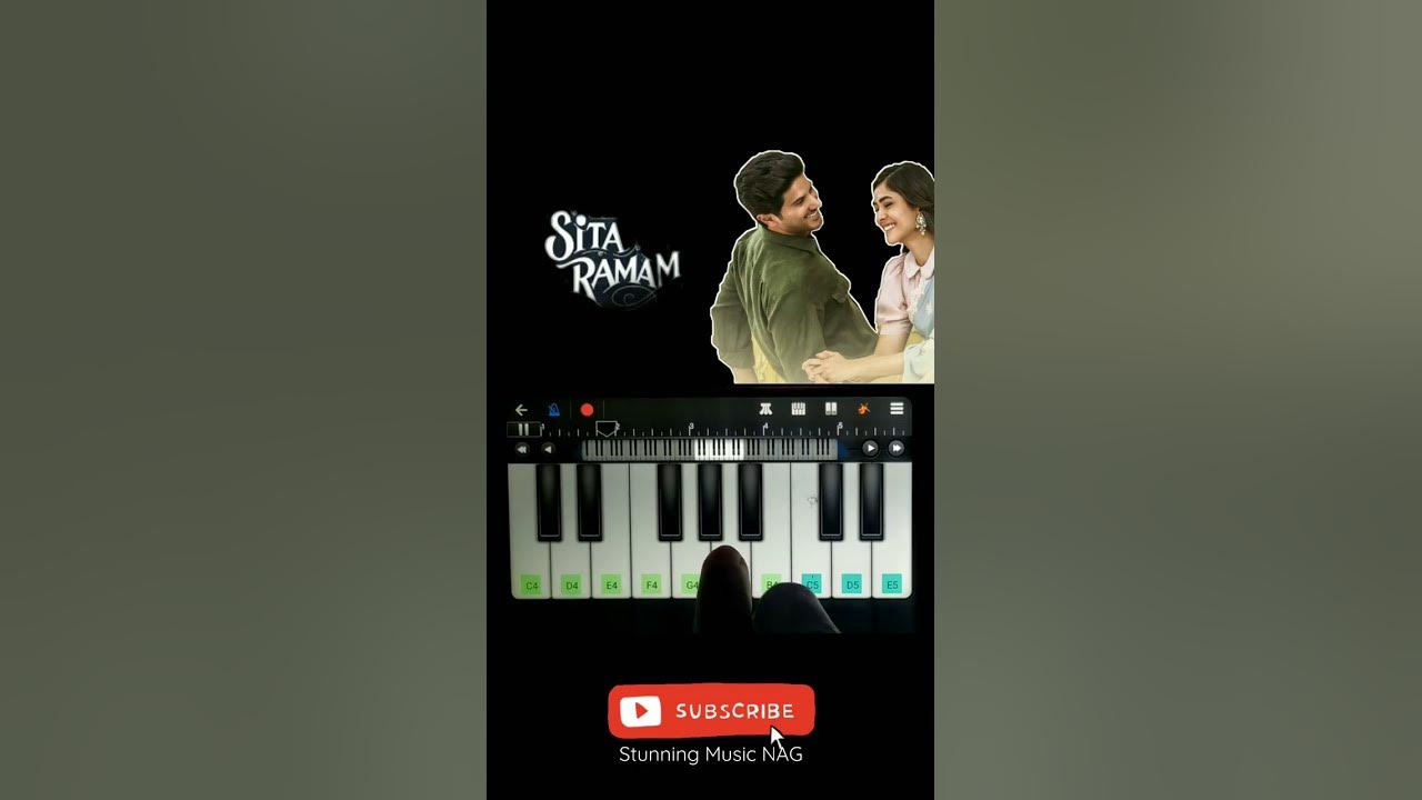 Oh Sita Hey Rama Intro Music Piano Notes #sitaramam oh sita hey rama piano tutorial #shorts