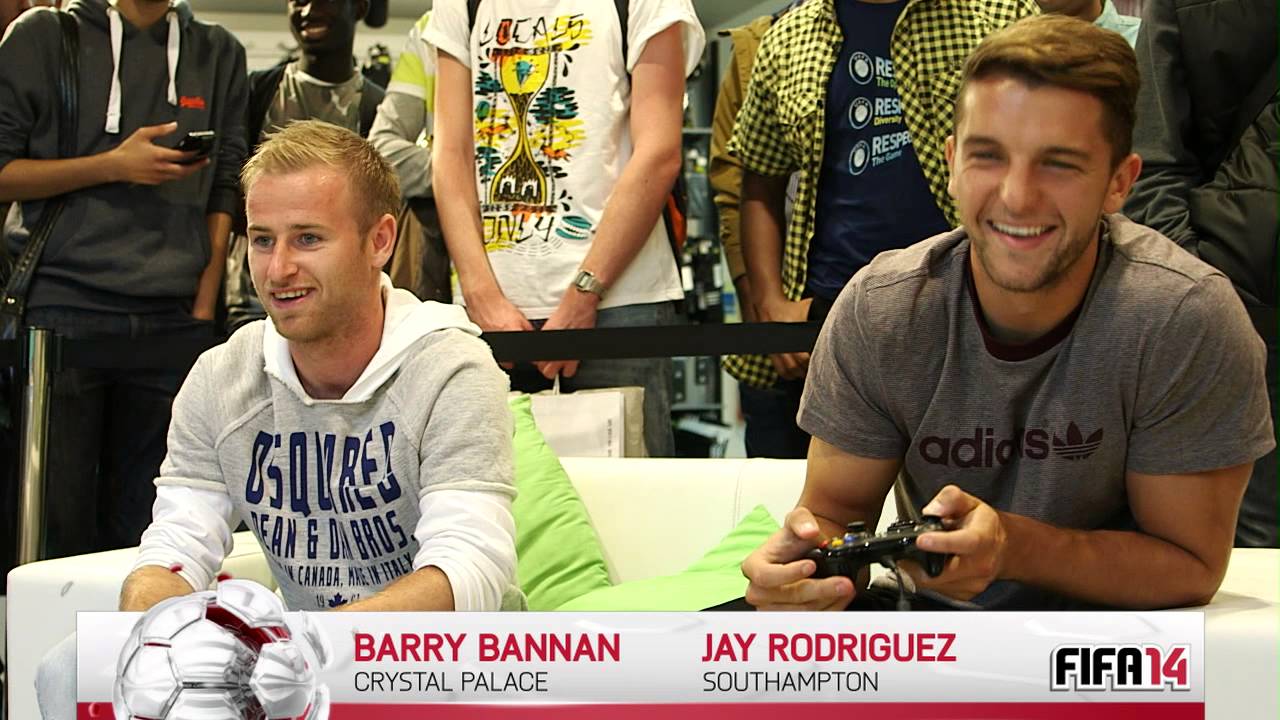 EA SPORTS FIFA 14 | Aaron Ramsey, Barry Bannan and Jay Rodriguez Tackle FIFA 14 games people play