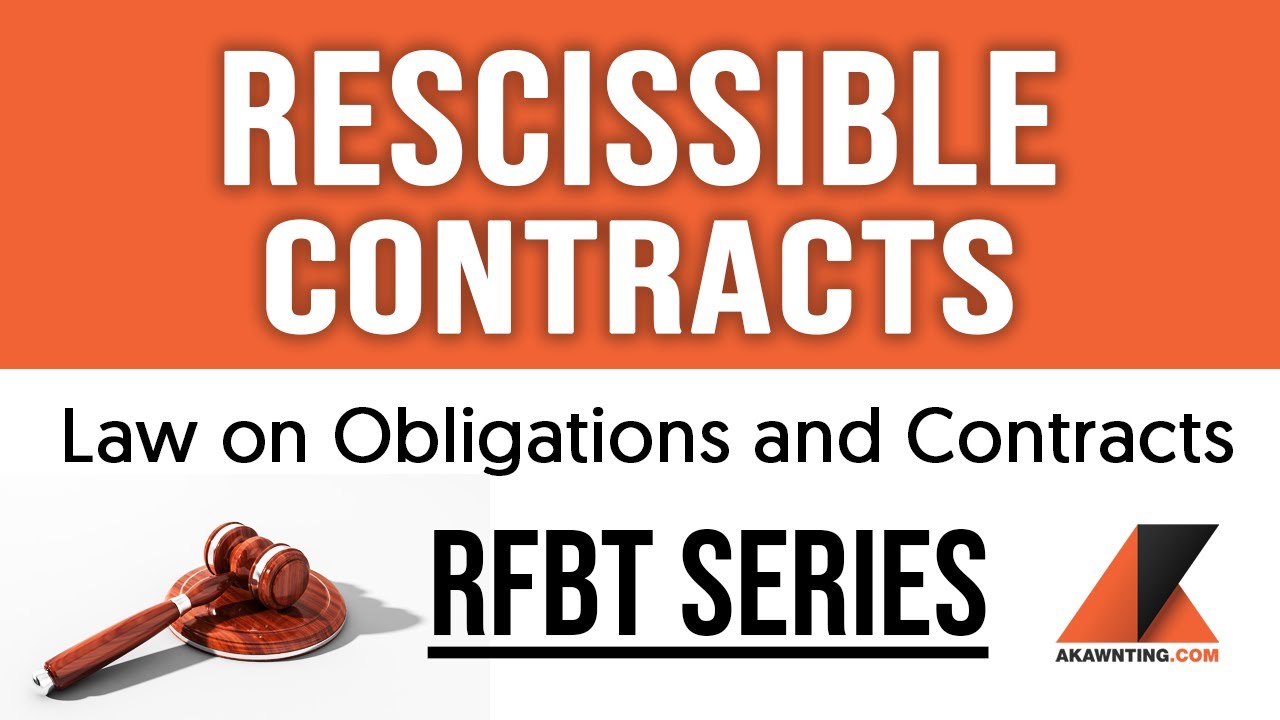 Rescissible contract Rescissible contract