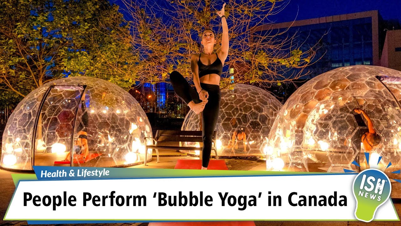 People Perform 'Bubble Yoga' in Canada 