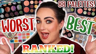 RANKING EVERY PALETTE I TRIED IN 2O23 FROM WORST TO BEST! | 88 PALETTES TOTAL! 😳