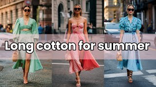 Women's long spring-summer dresses made of cotton fabric #dressforsummer #summerfashion #cotton