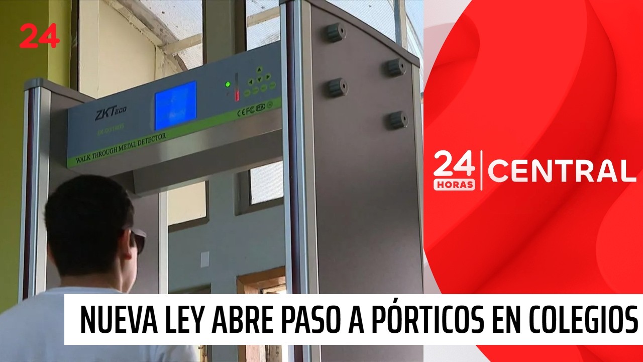 Nueva ley abre paso a pórticos en colegios | 24 Horas TVN Chile