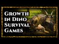 Growth in dinosaur survival games