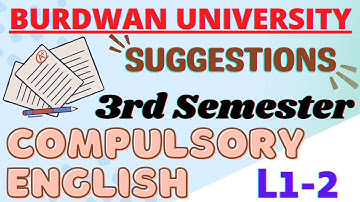 3rd Semester Compulsory English Suggestions 2023 || L1-2 Paper