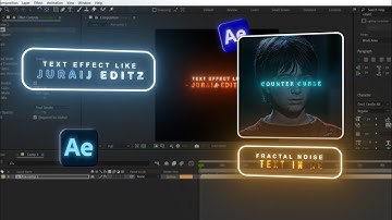 "How to create fractal noise text like juraij editz in after effects" 