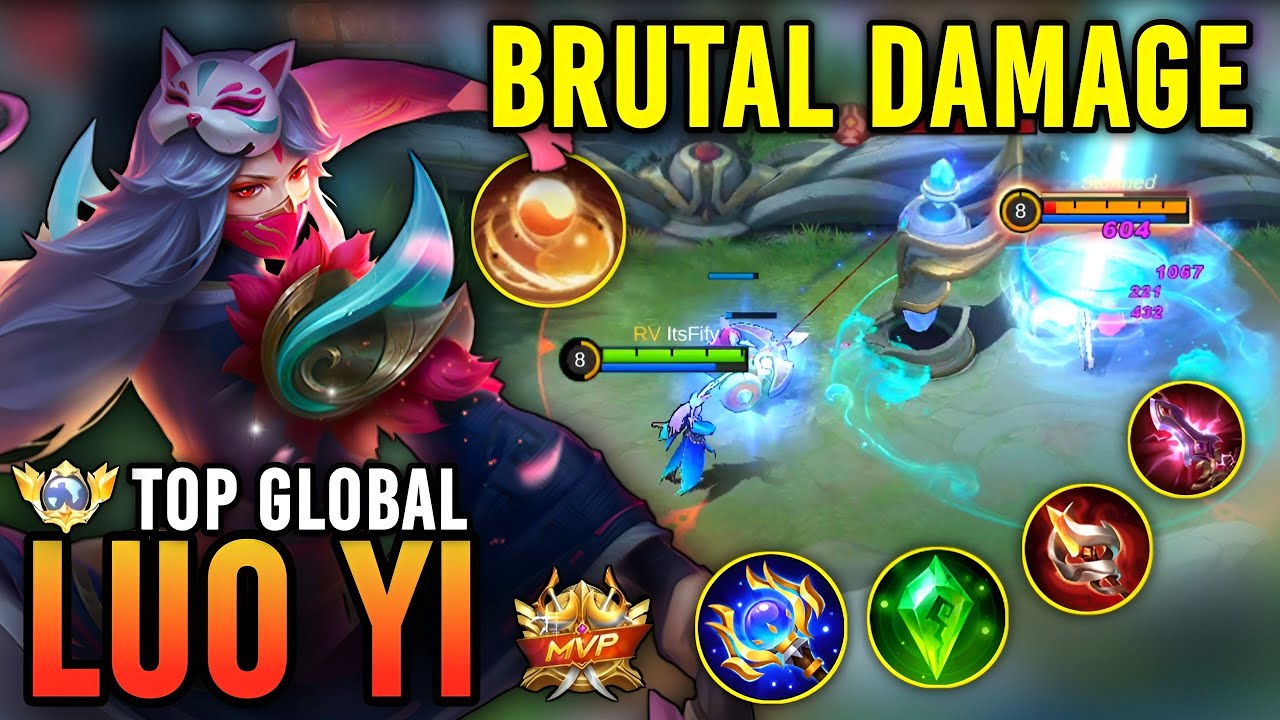 BRUTAL DAMAGE!! LUO YI INSANE BURST DAMAGE BUILD 2023 | TOP GLOBAL LUO YI GAMEPLAY - MOBILE LEGENDS