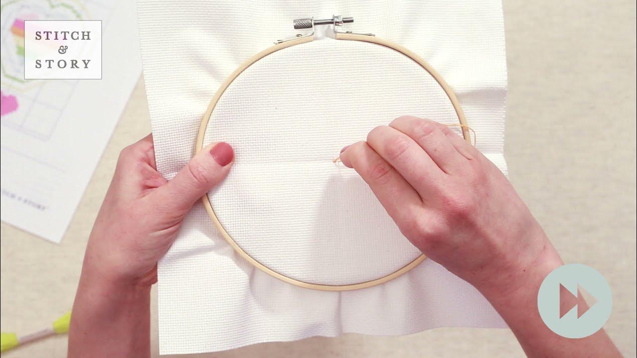 HOW TO CREATE A SINGLE SQUARE STITCH CROSS STITCH TUTORIAL YouTube