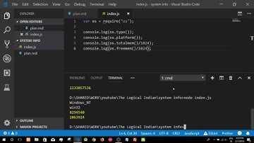 Fetch system info programatically using nodejs | The Logical Indian