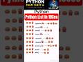 Python List In 10Seconds🐍 #pythonprogramming #learncoding #btech