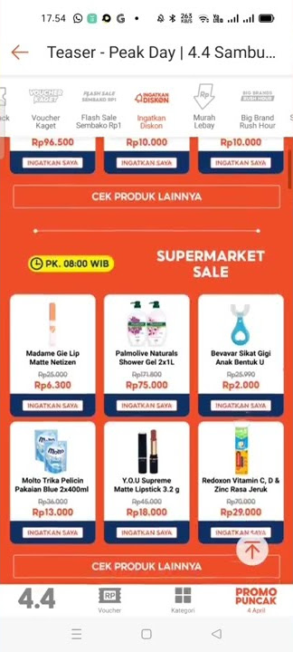 PROMO PUNCAK 4.4 SAMBUT RAMADAN SALE!! #short #shorts #shopee