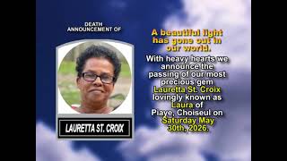 Lauretta St  Croix ~ Short Obituary