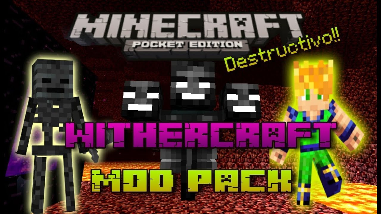 MINECRAFT PE WITHERCRAFT MODPACK - YouTube