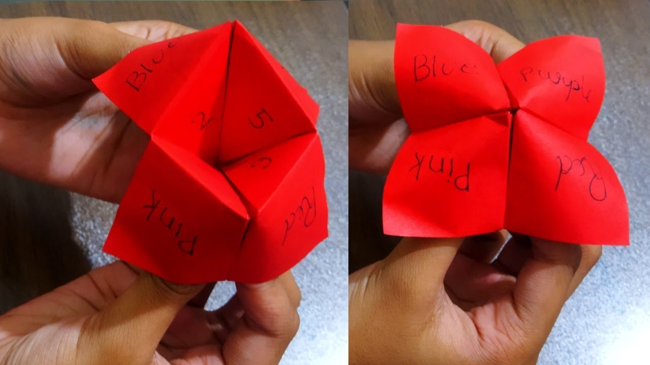How to make A Paper Fortune Teller Origami Paper Toy For Kids Paper