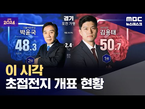 [선택2024] 이 시각 초접전지 개표 현황 (2024.04.10/뉴스데스크/MBC)