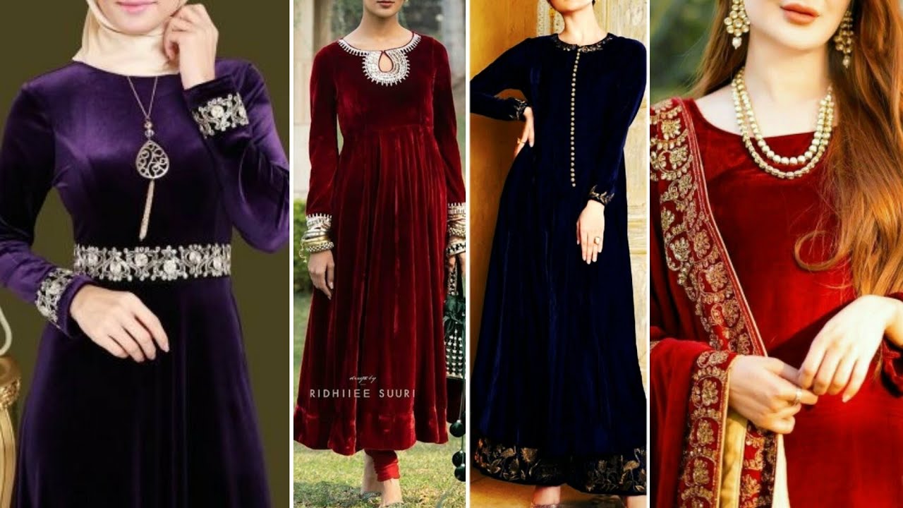 100+ Beautiful Velvet Dresses Collection ||2023|| - YouTube
