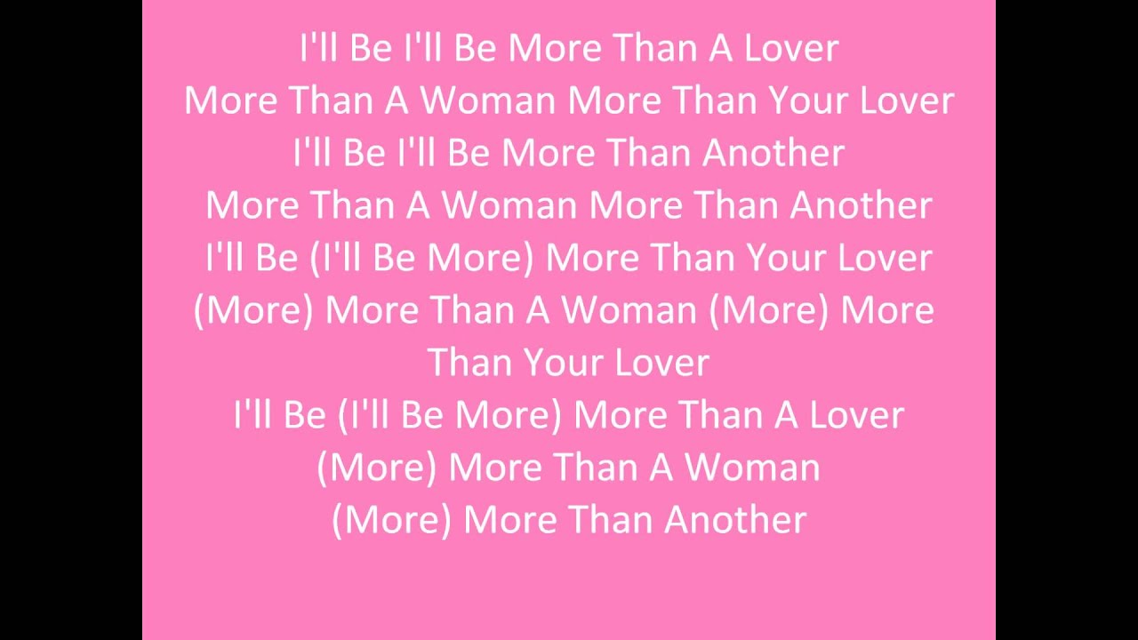 Aaliyah more than a woman lyrics - YouTube