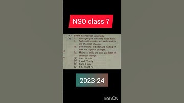 NSO class 7 Physical and         Chemical change question #shorts