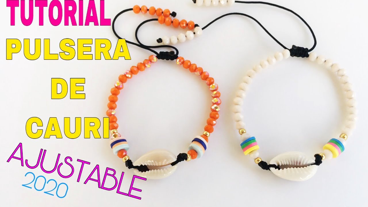 ✓ Como hacer PULSERAS con PERLAS y FIMO usando HILO de ACERO O GUAYA 💙  [Curso de bisutería #4] 