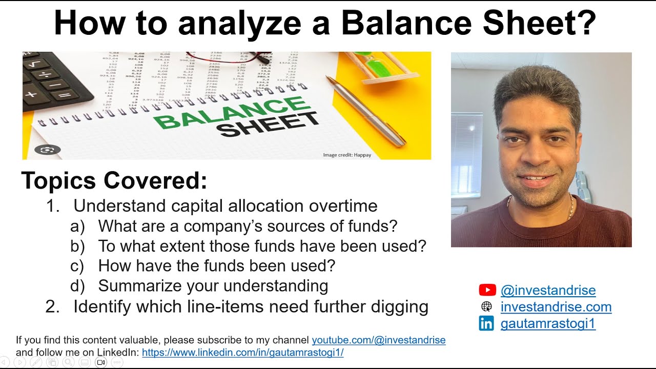 How to analyze a Balance Sheet? - YouTube