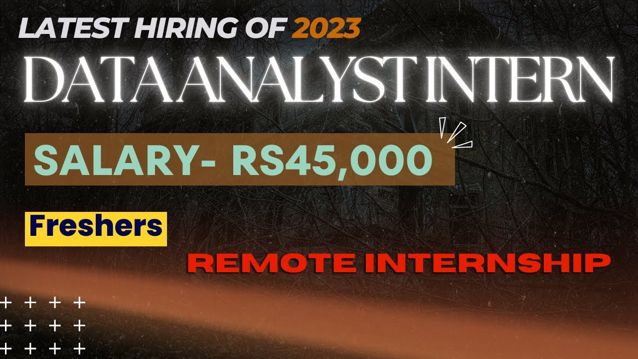 Remote Job and Internship for Data Analyst- Training Program | Any ...