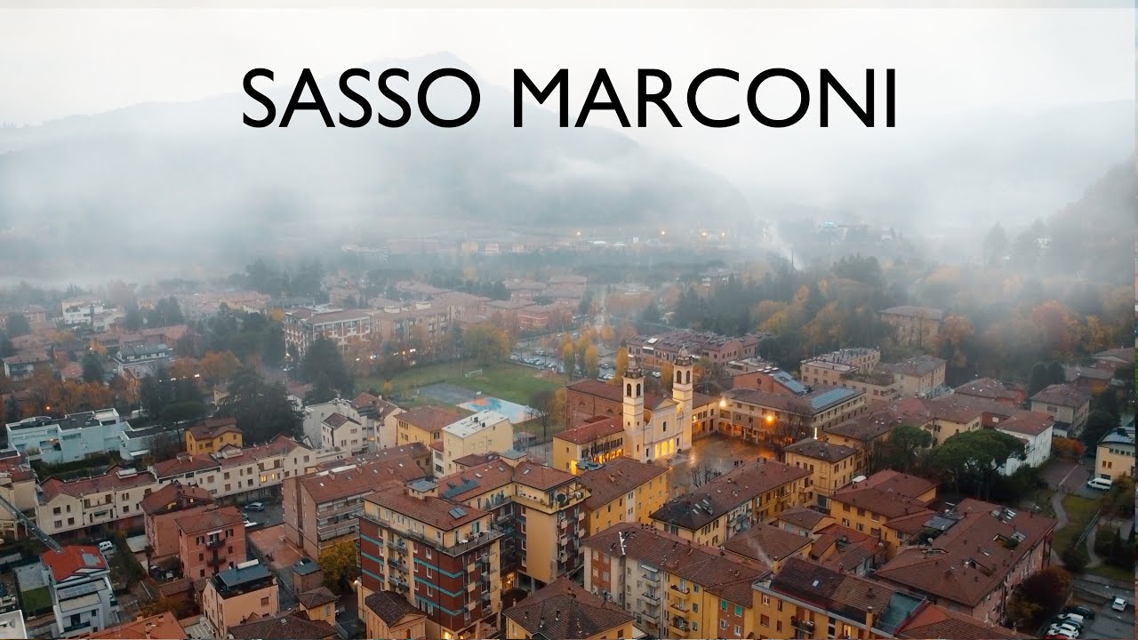 Sasso Marconi nella Nebbia (dall'alto)