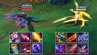 AD KAYLE vs AP KAYLE S11 FULL BUILD FIGHTS \& Best Pentakills!