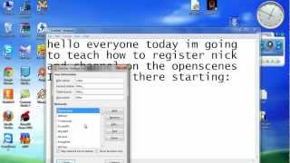 How to register nickname and channel on the openscenes network irc