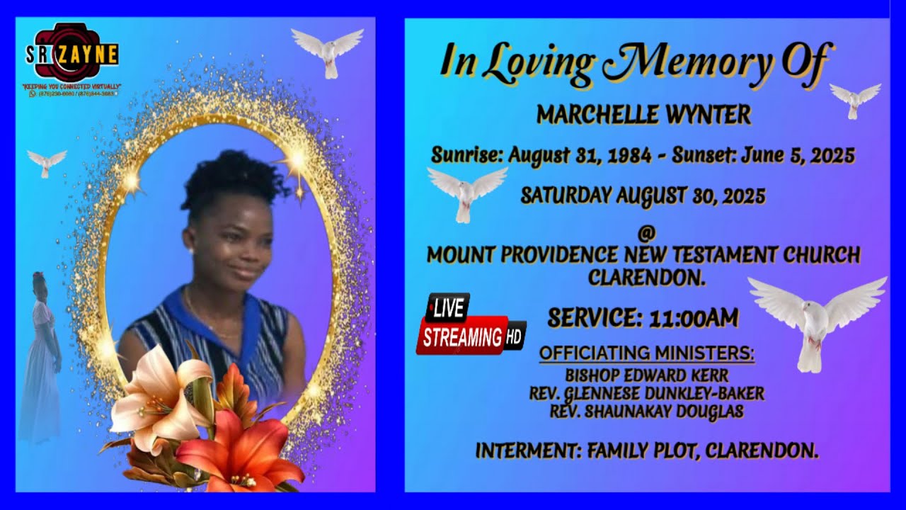 Funeral Service For Marchelle Wynter @ Mt. Providence New Testament