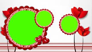 Green screen romantic Valentine´s Day, Love Wedding, template  footage chroma key