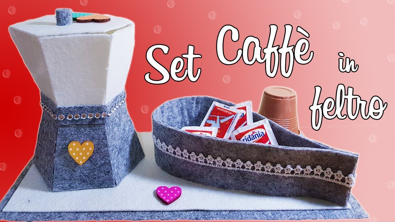 DIY SET CAFFE' - PORTA BUSTINE DI ZUCCHERO in feltro