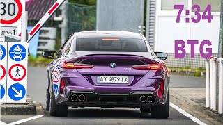 7:34.0 BTG ,  fast lap Nurburgring Nordschleife | stock bmw M8 Gran Coupe