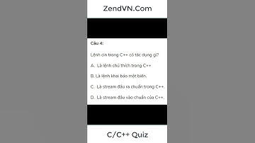 Đào tạo lập trình - Trắc nghiệm C và C++ Phần 1