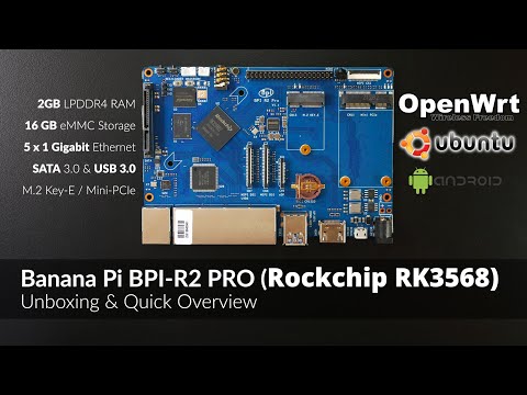 Banana Pi BPI-R2 PRO Unboxing & Overview (OpenWRT/Android/Linux)